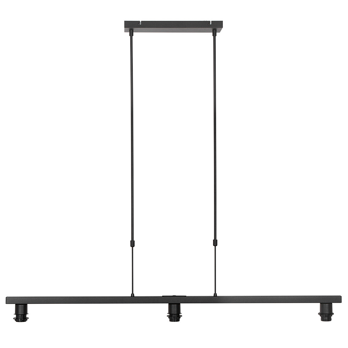 Hanglamp Stang 3464ZW Zwart + Kap Velours Blauw