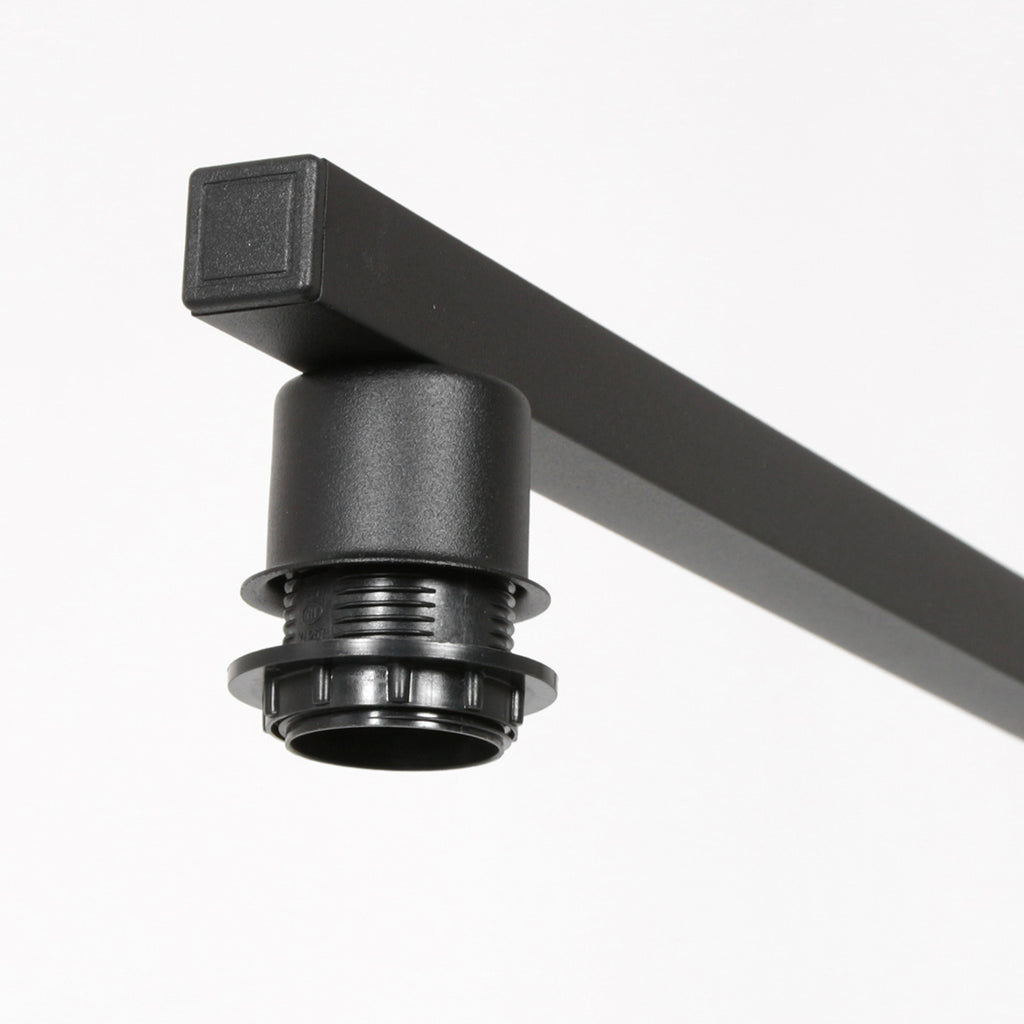 Hanglamp Stang 3464ZW Zwart + Kap Velours Blauw