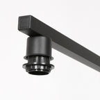 Hanglamp Stang 3464ZW Zwart + Kap Velours Blauw