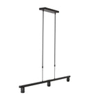 Hanglamp Stang 3464ZW Zwart + Kap Velours Blauw