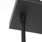 Hanglamp Stang 3464ZW Zwart + Kap Velours Blauw