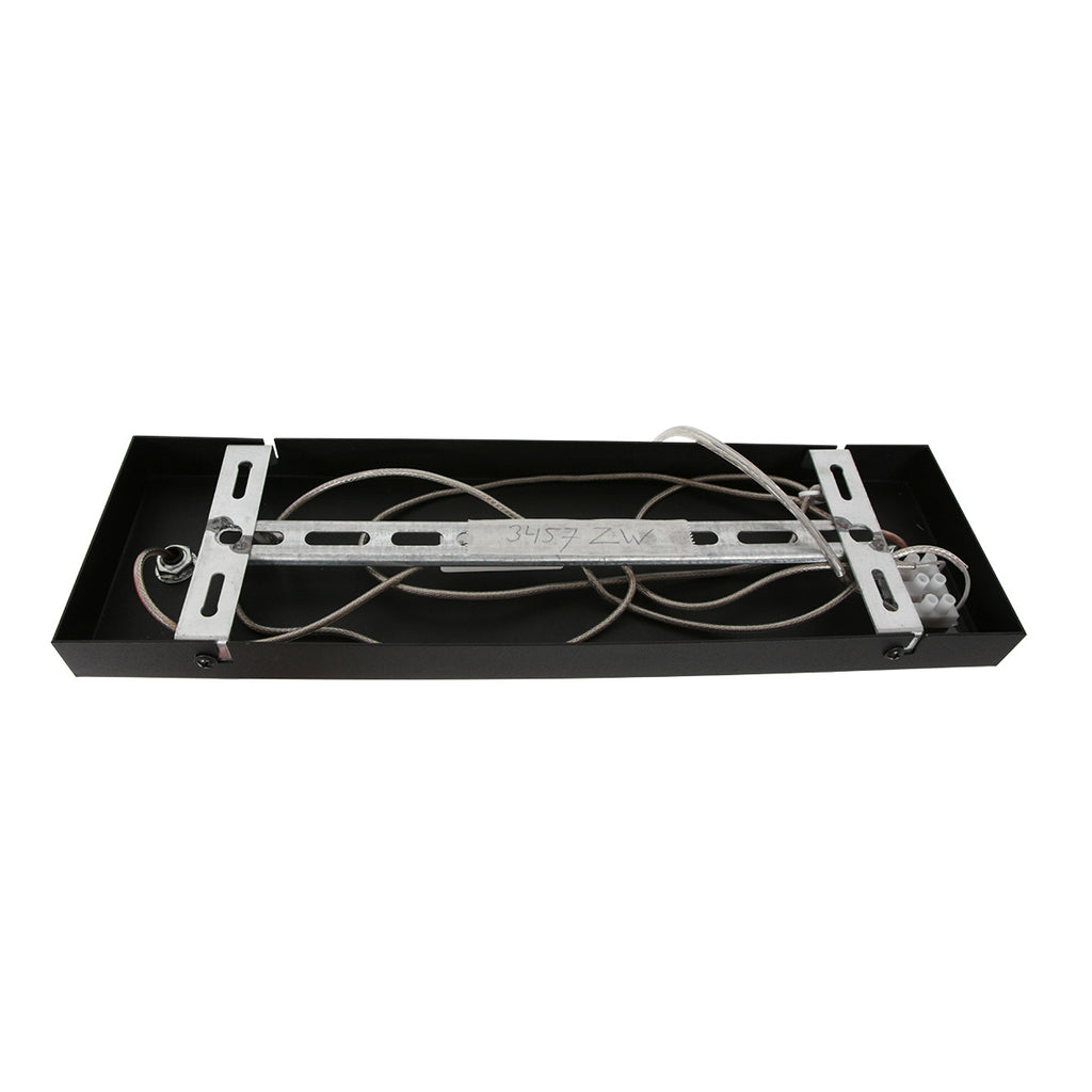Hanglamp Stang 3464ZW Zwart + Kap Velours Blauw