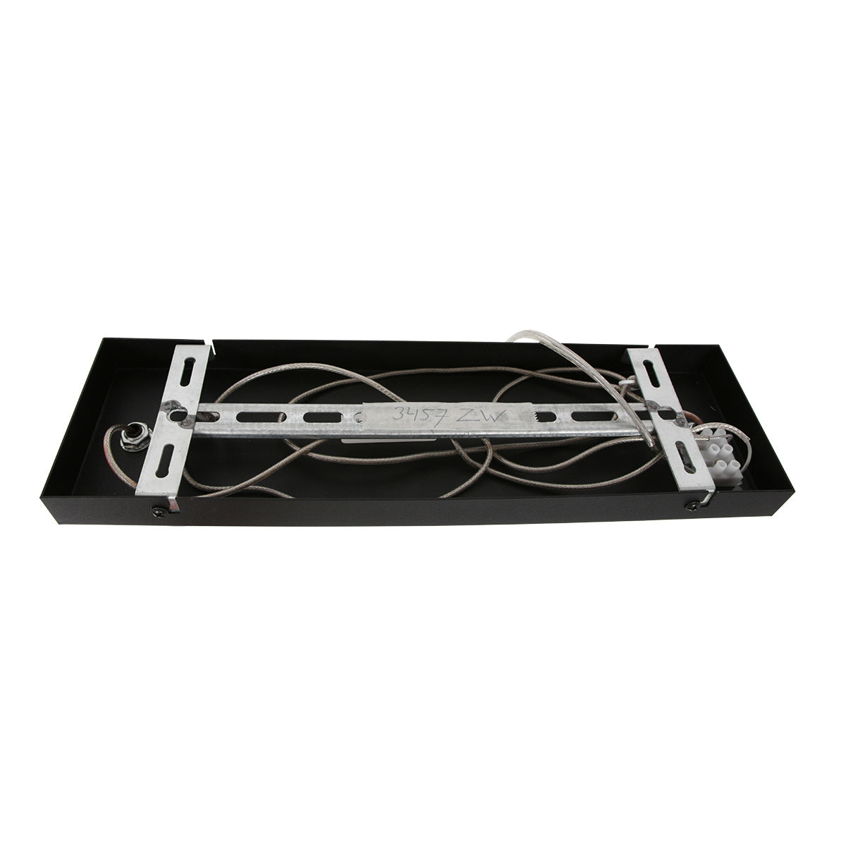 Hanglamp Stang 3464ZW Zwart + Kap Velours Blauw
