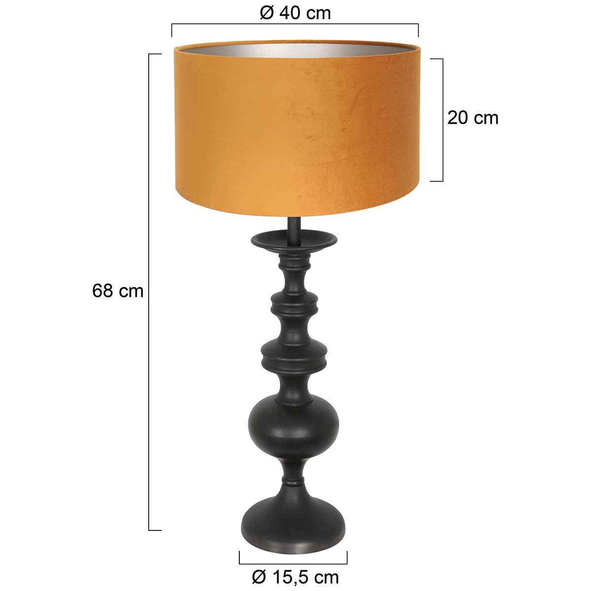 Tafellamp Lyons 3484ZW Zwart