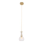 Hanglamp Grazio Glass 3493ME Messing met E14 fitting