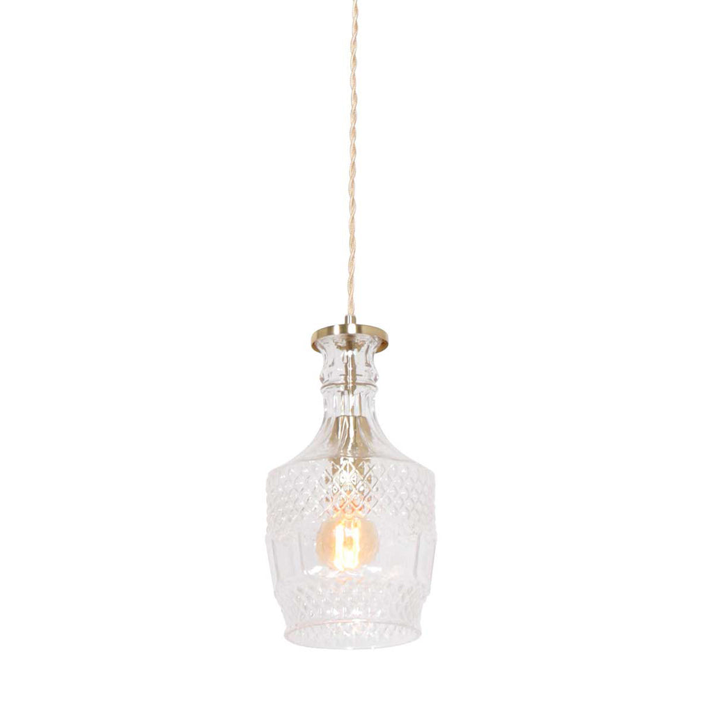 Hanglamp Grazio Glass 3494ME Messing met E14 fitting