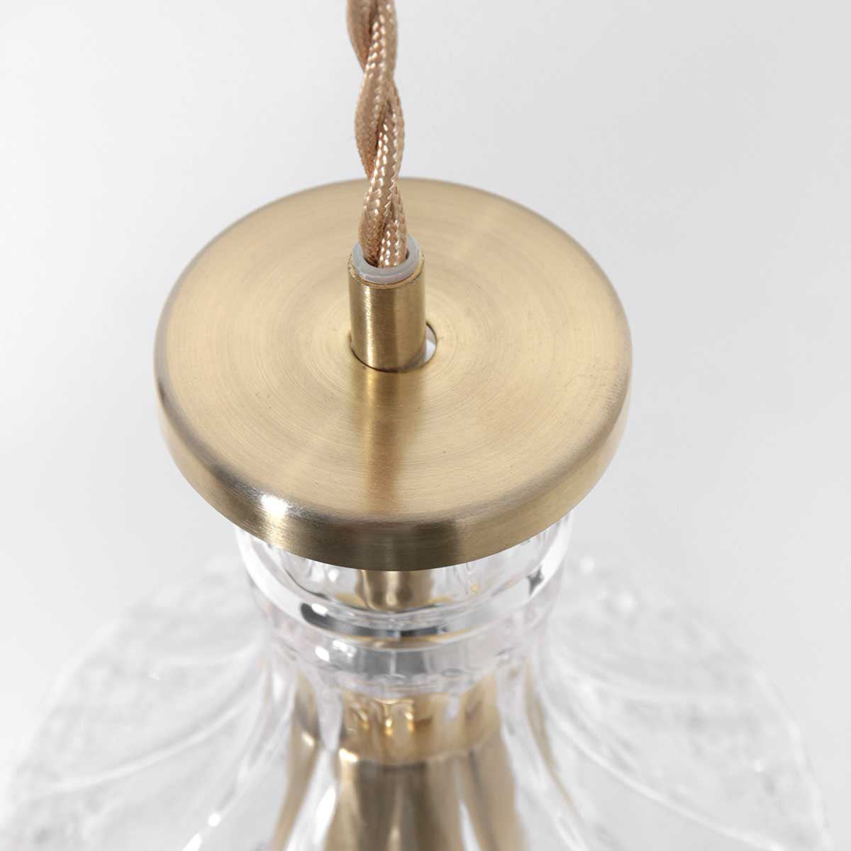 Hanglamp Grazio Glass 3494ME Messing met E14 fitting