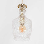 Hanglamp Grazio Glass 3494ME Messing met E14 fitting