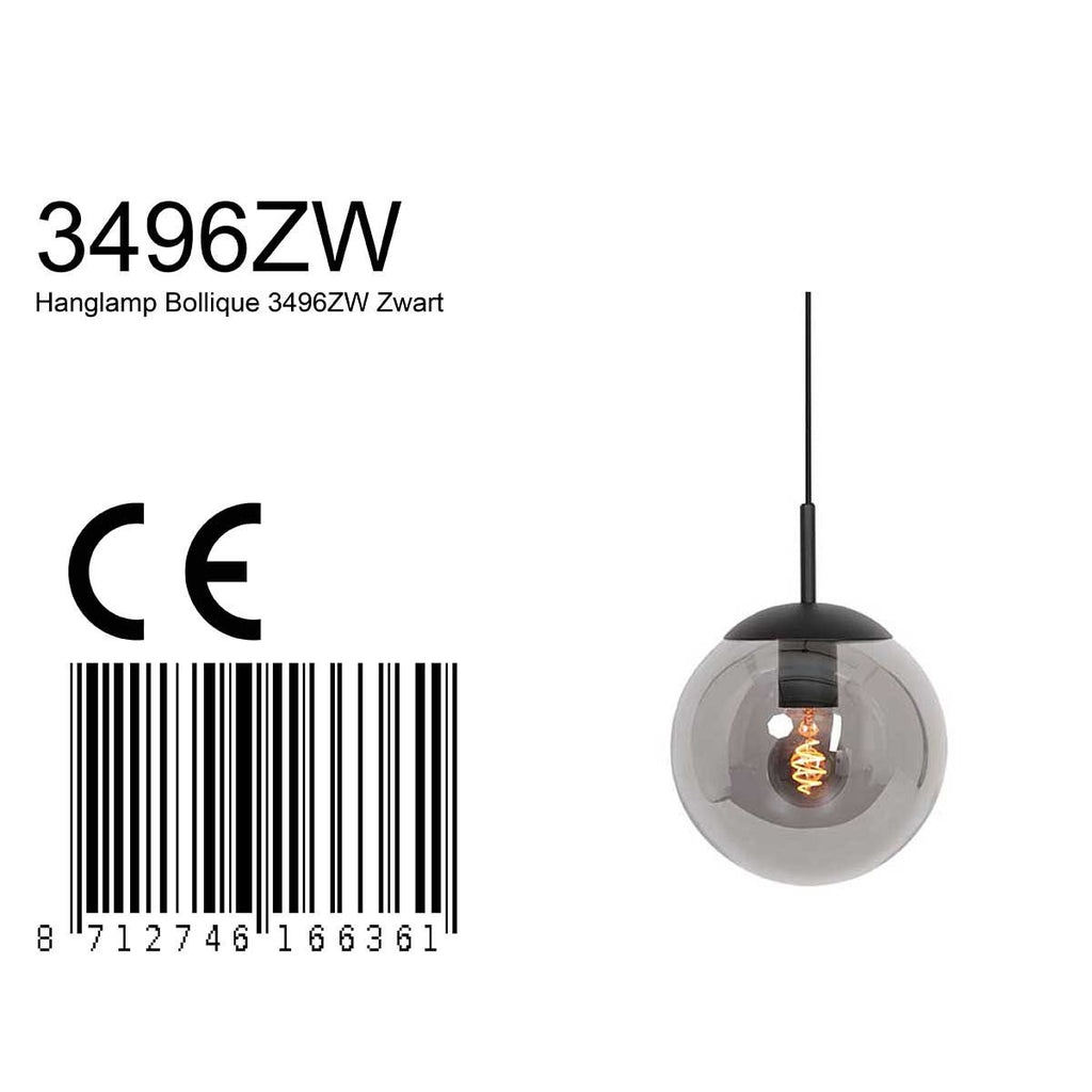 Hanglamp Bollique 3496ZW Zwart