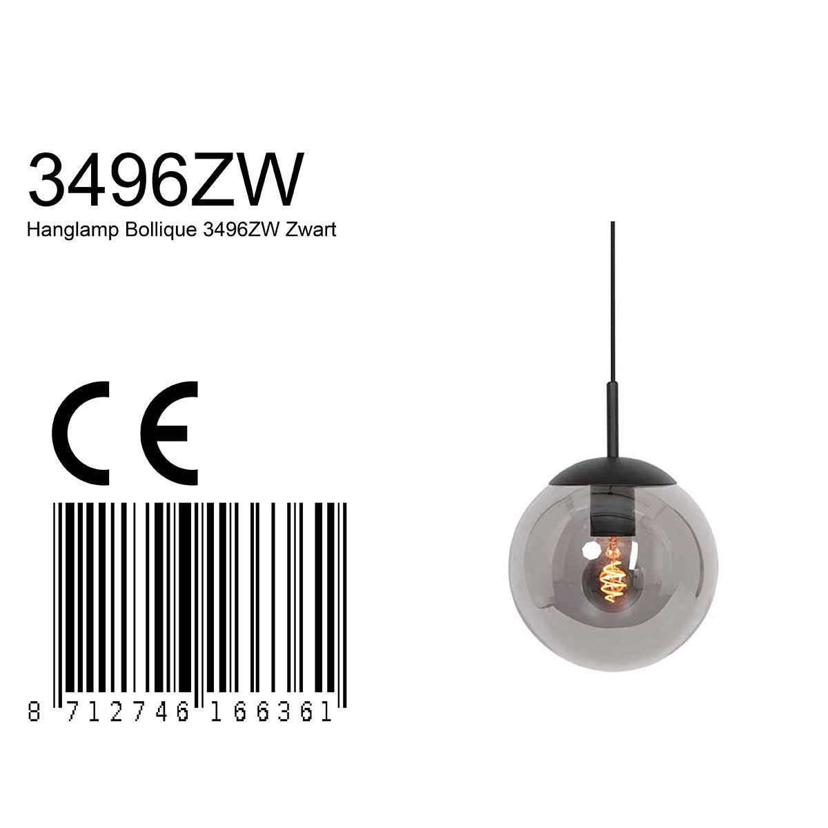 Hanglamp Bollique 3496ZW Zwart