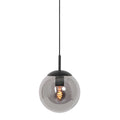 Hanglamp Bollique 3497ZW zwarte lamp met smoke glas Ø25 cm