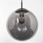 Hanglamp Bollique 3497ZW zwarte lamp met smoke glas Ø25 cm