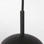 Hanglamp Bollique 3497ZW zwarte lamp met smoke glas Ø25 cm