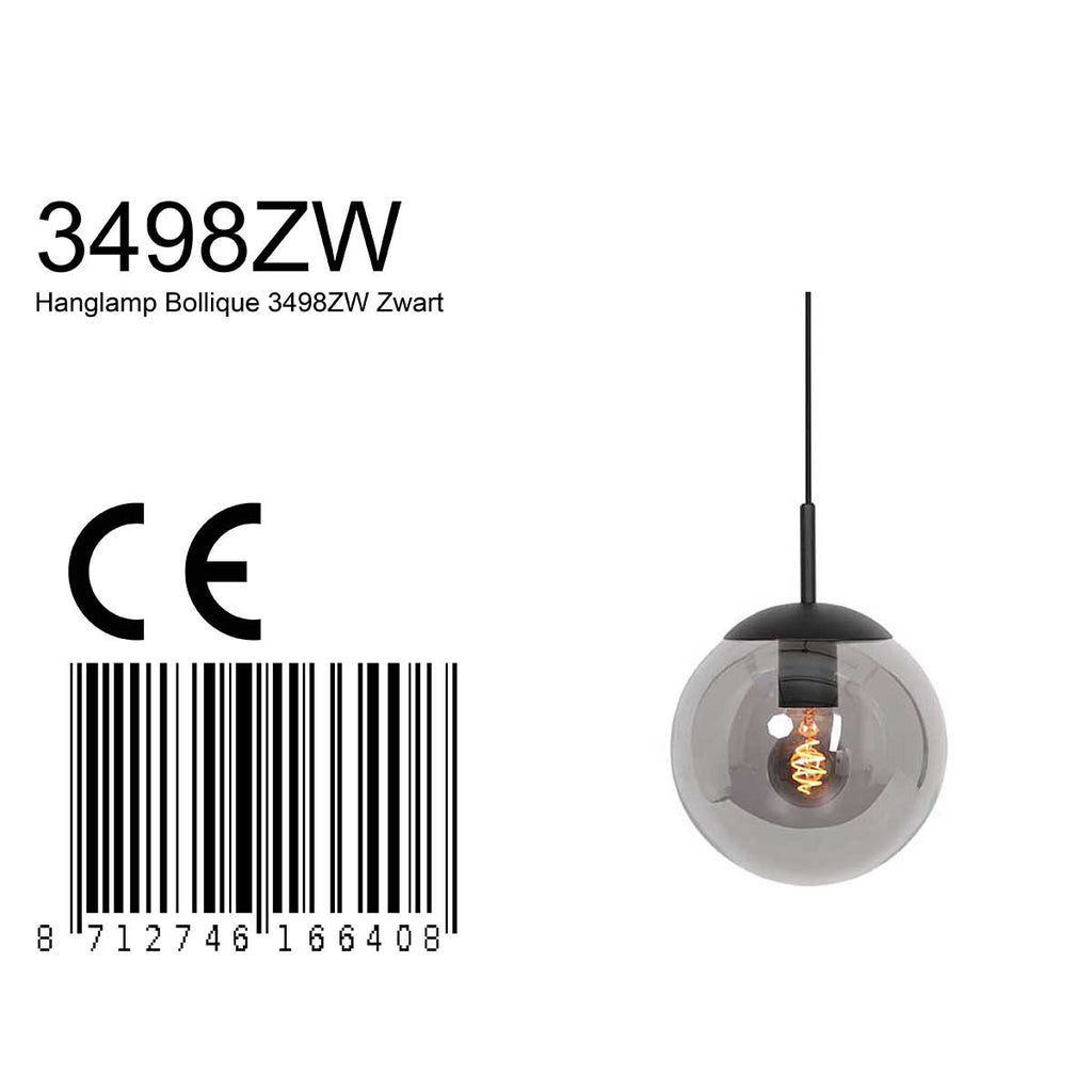 Hanglamp Bollique 3498ZW Zwart