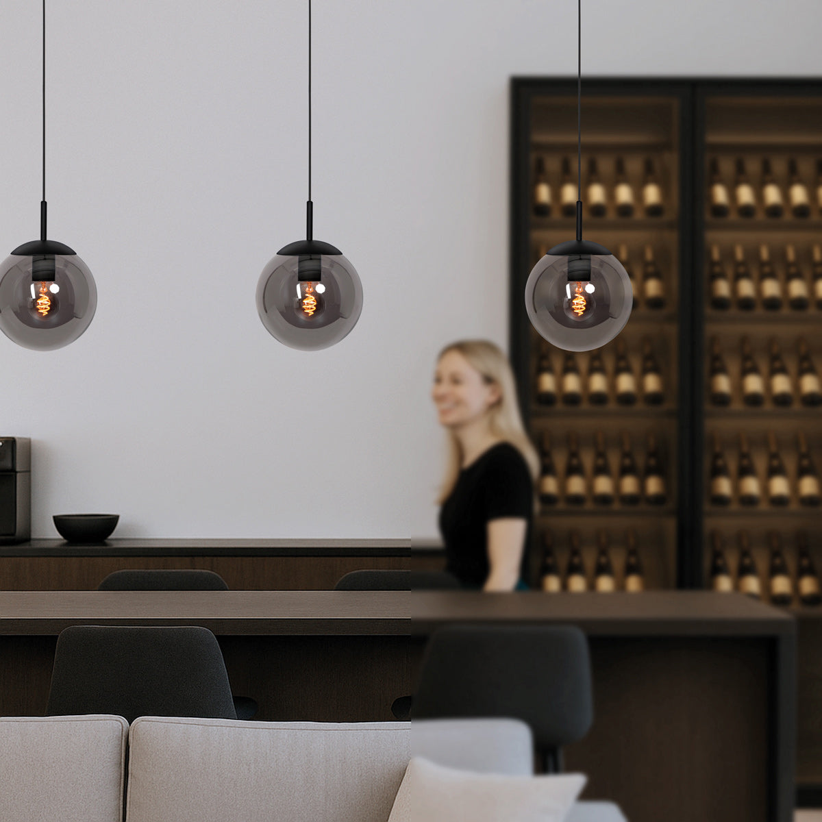 Hanglamp Bollique 3498ZW Zwart