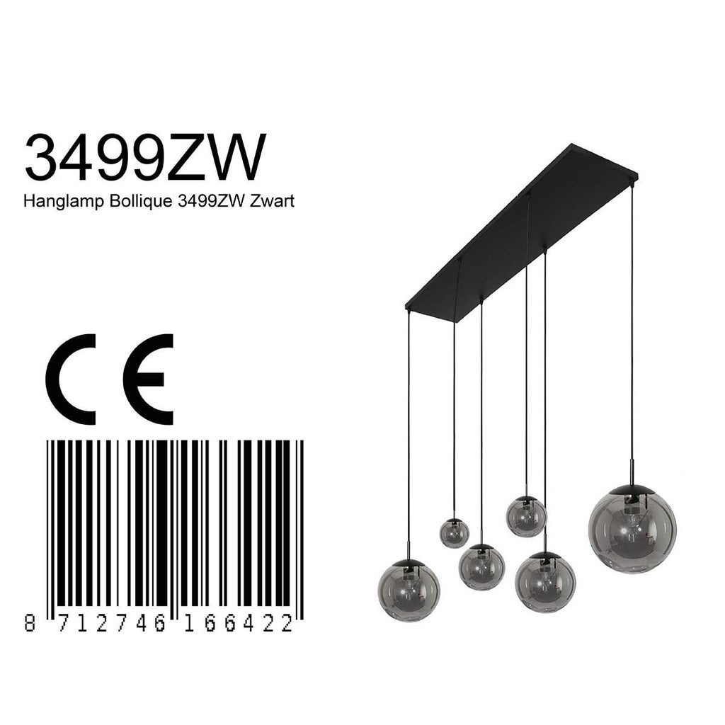 Hanglamp Bollique 3499ZW Zwart