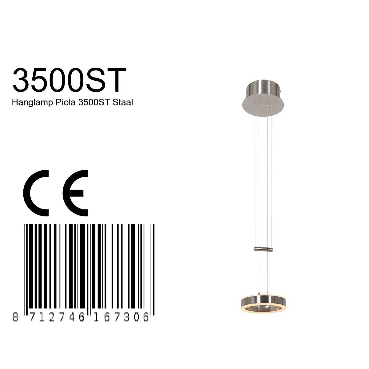 Hanglamp Piola 3500ST Staal