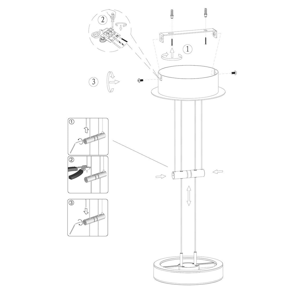 Hanglamp Piola 3500ST Staal