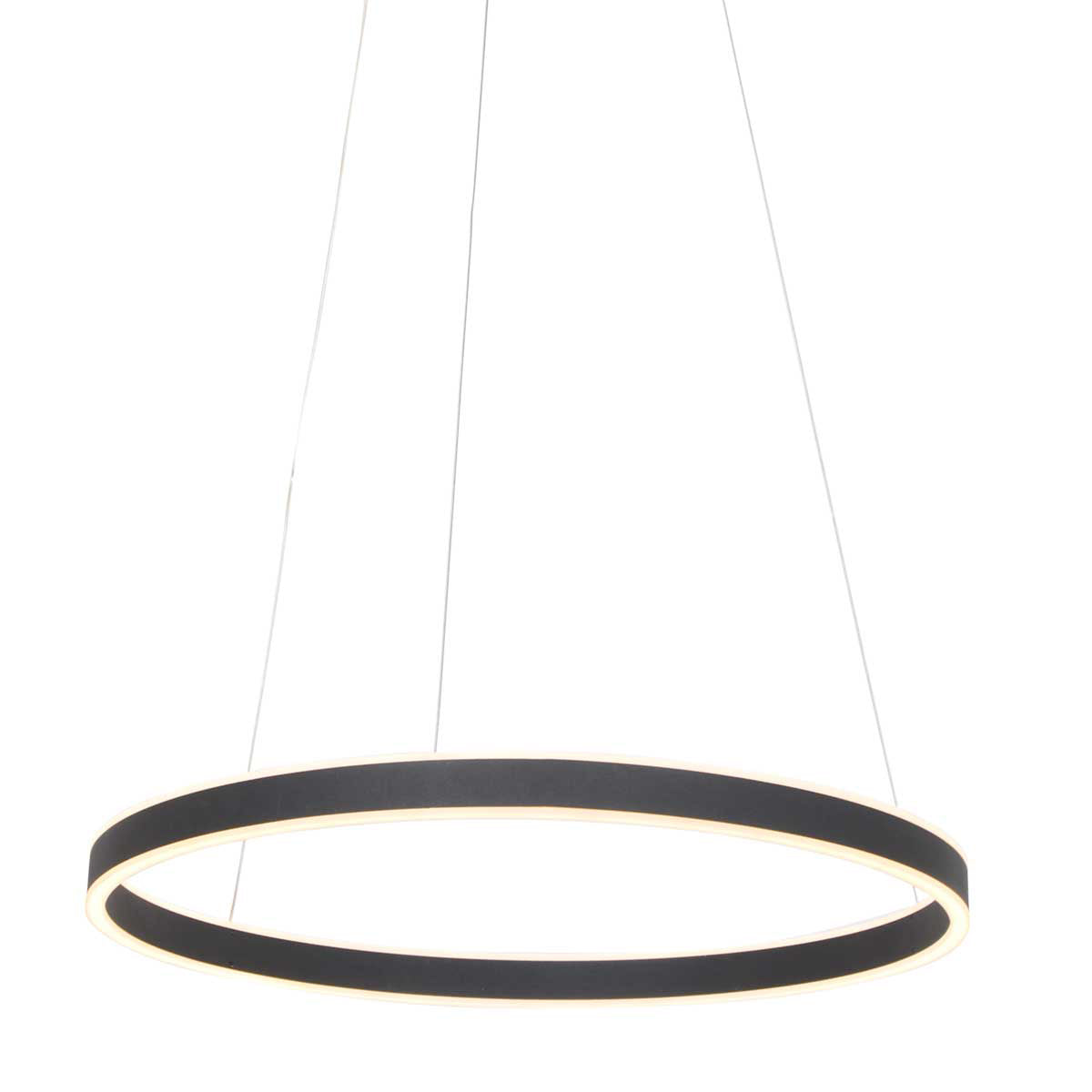 Hanglamp Ringlux 3502ZW zwarte LED ringlamp Ø 60 cm