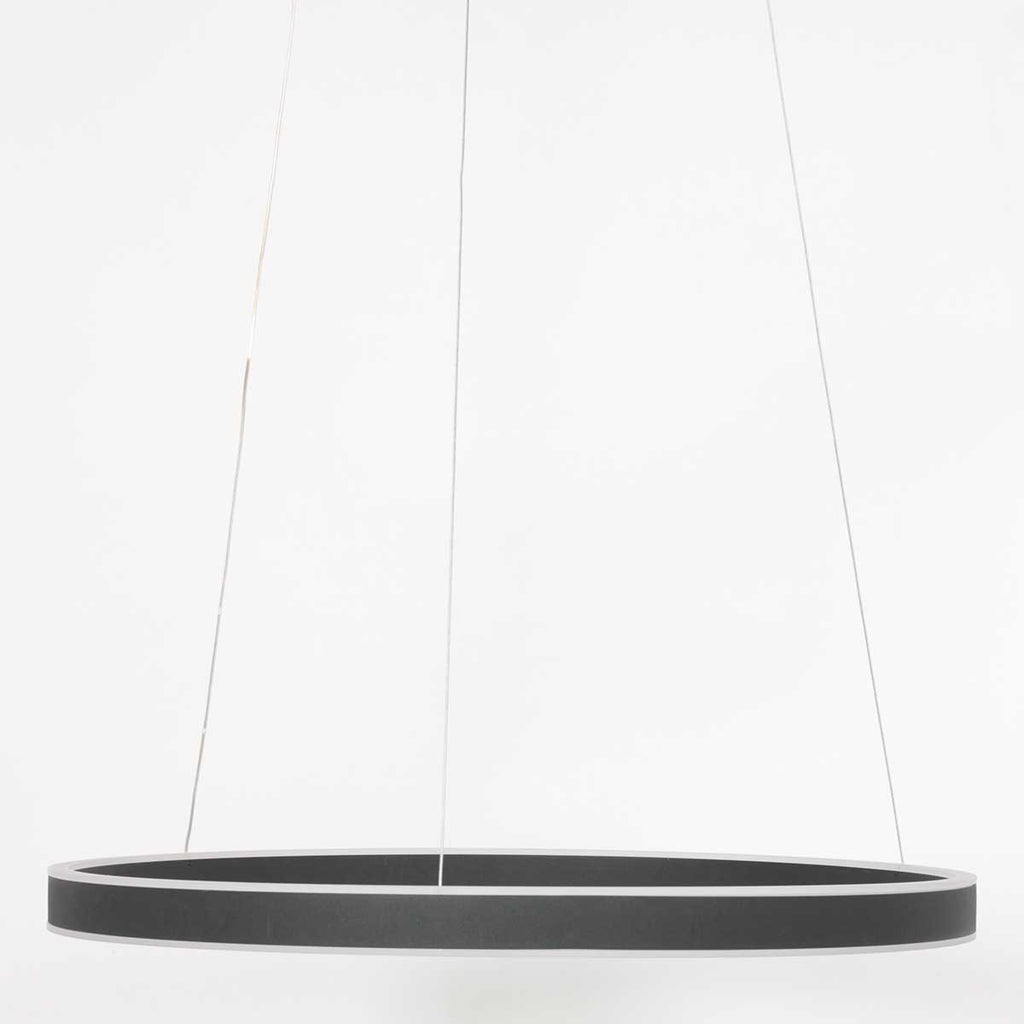 Hanglamp Ringlux 3502ZW zwarte LED ringlamp Ø 60 cm
