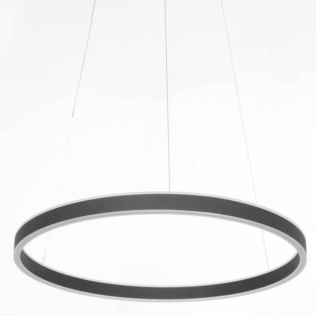 Hanglamp Ringlux 3502ZW zwarte LED ringlamp Ø 60 cm