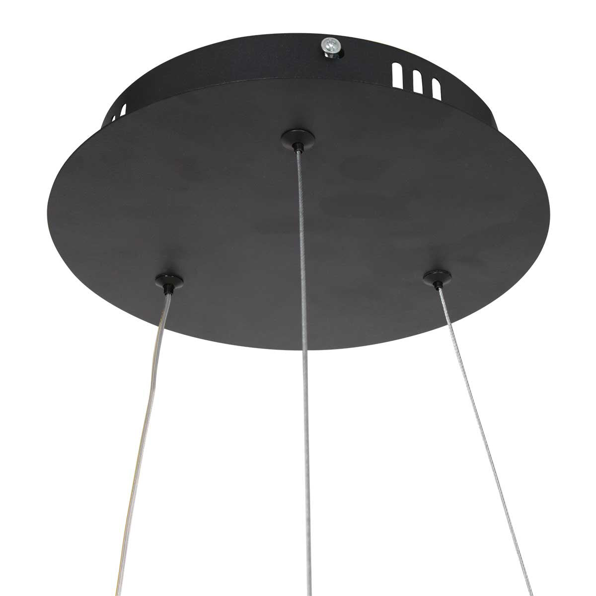 Hanglamp Ringlux 3502ZW zwarte LED ringlamp Ø 60 cm