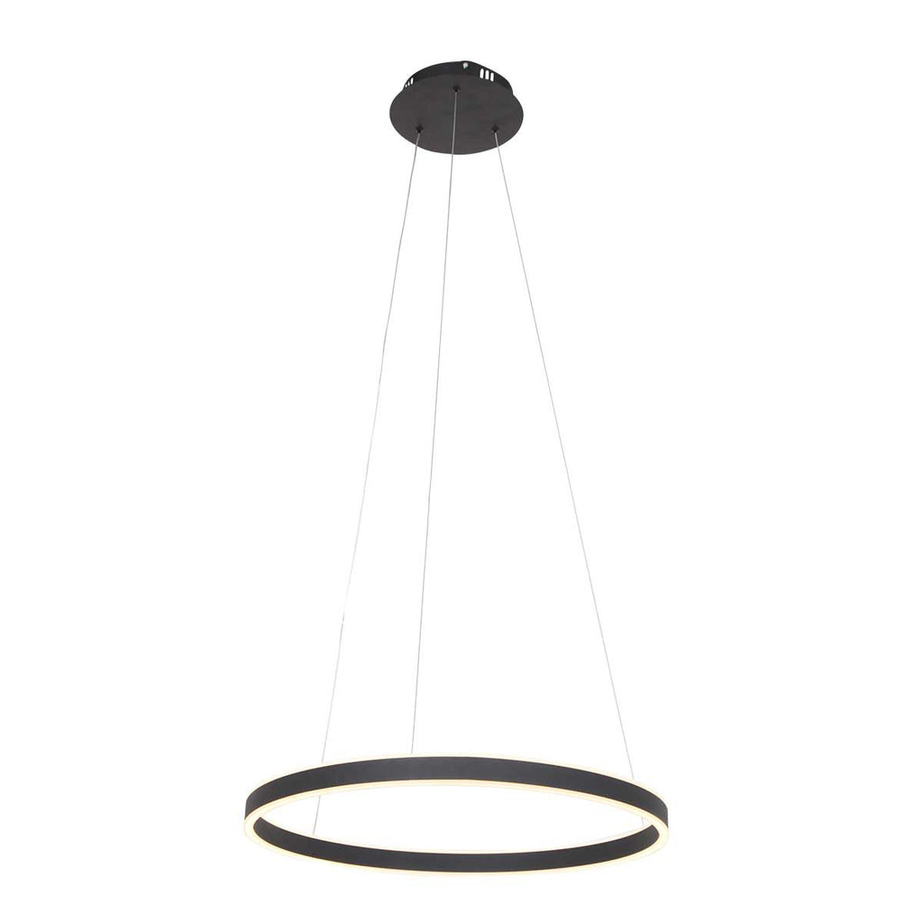 Hanglamp Ringlux 3502ZW zwarte LED ringlamp Ø 60 cm