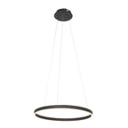 Hanglamp Ringlux 3502ZW zwarte LED ringlamp Ø 60 cm