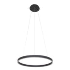 Hanglamp Ringlux 3502ZW zwarte LED ringlamp Ø 60 cm