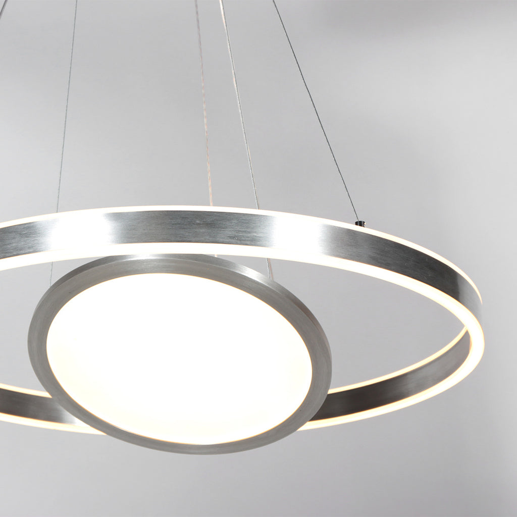 Hanglamp Ringlux 3514ST Staal 60cm met binnenplaat
