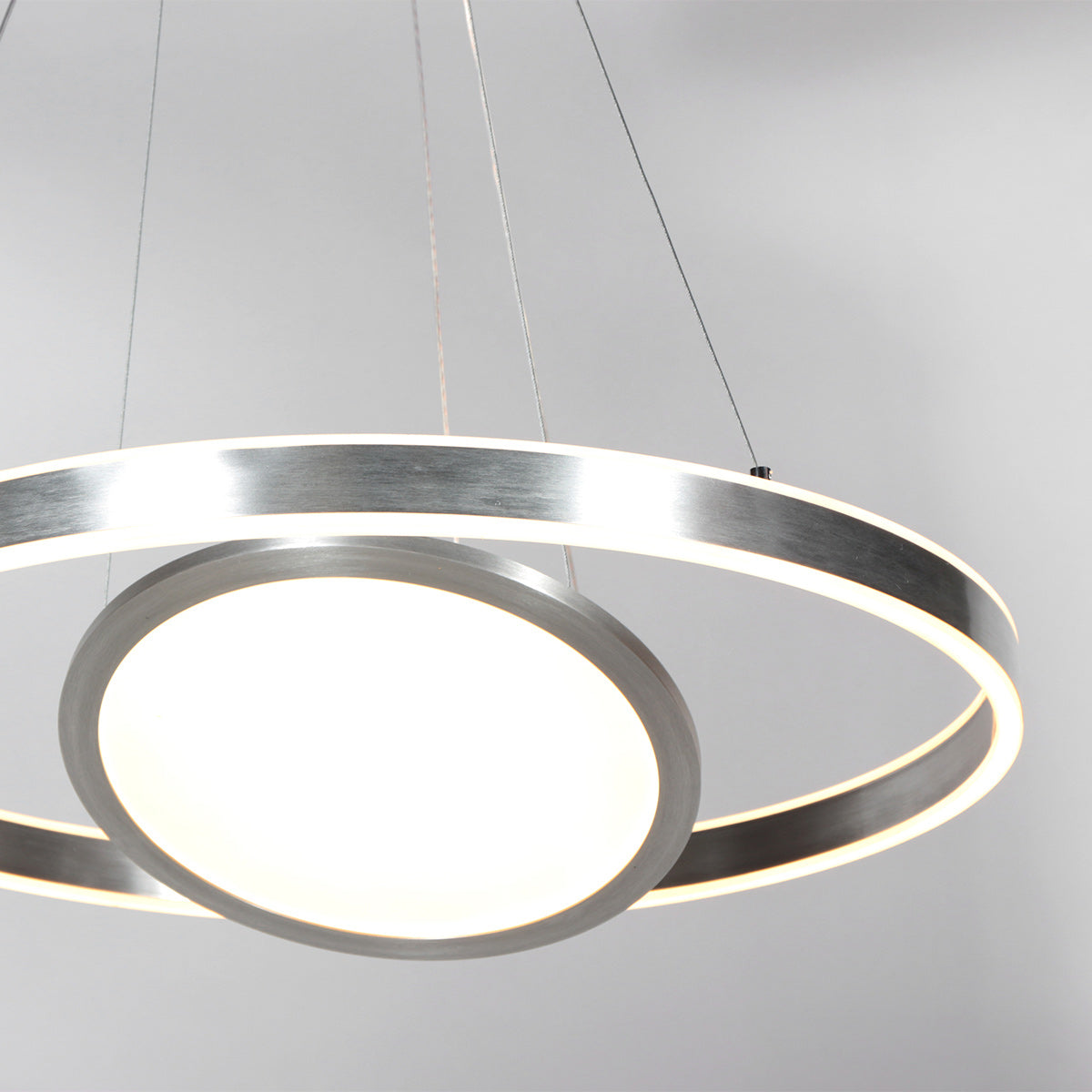 Hanglamp Ringlux 3514ST Staal 60cm met binnenplaat