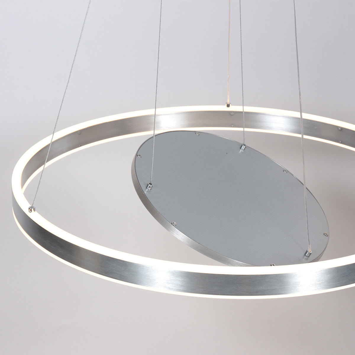 Hanglamp Ringlux 3514ST Staal 60cm met binnenplaat