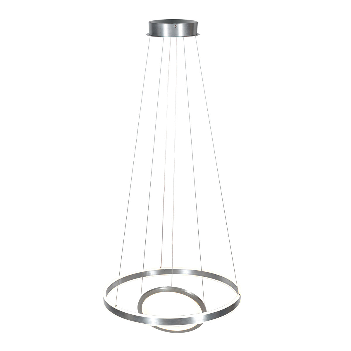 Hanglamp Ringlux 3514ST Staal 60cm met binnenplaat