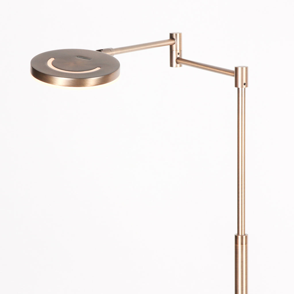 Vloerlamp Soleil accu 3515BR geborsteld brons met zwenkarm
