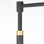 Zwarte vloerlamp Soleil 3515GO met goudkleurige details – Oplaadbare accu en zwenkarm