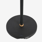 Zwarte vloerlamp Soleil 3515GO met goudkleurige details – Oplaadbare accu en zwenkarm