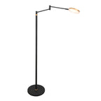 Zwarte vloerlamp Soleil 3515GO met goudkleurige details – Oplaadbare accu en zwenkarm