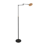 Zwarte vloerlamp Soleil 3515GO met goudkleurige details – Oplaadbare accu en zwenkarm