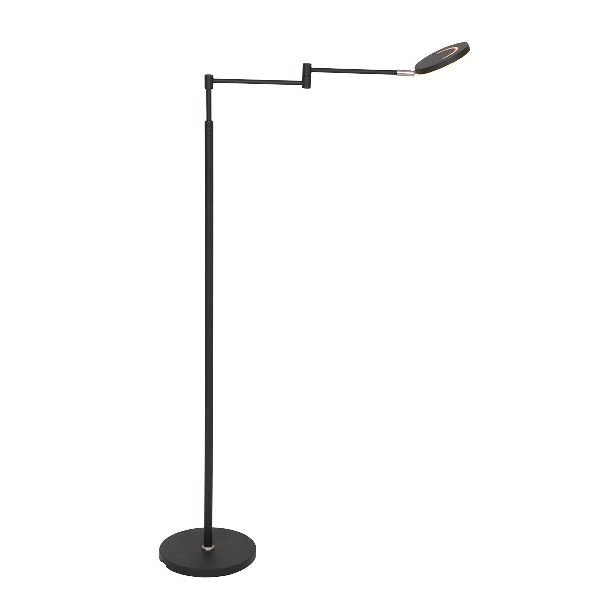 Vloerlamp Soleil accu 3515ZW zwart met zwenkarm