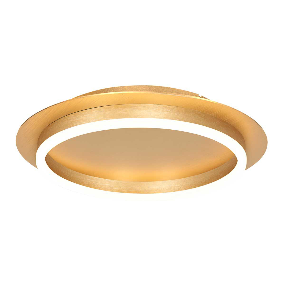 Plafondlamp Ringlux 3655GO gouden plafondlamp met warm LED licht
