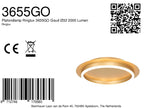 Plafondlamp Ringlux 3655GO gouden plafondlamp met warm LED licht