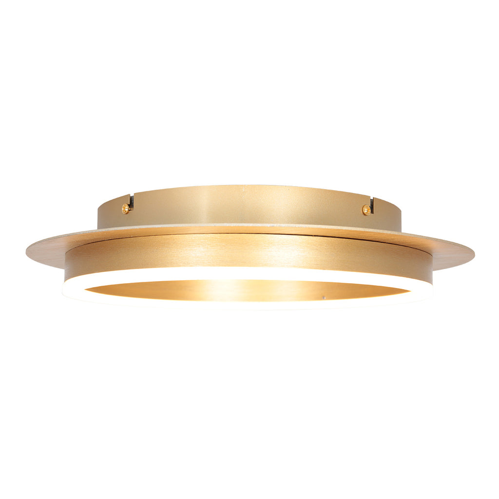 Plafondlamp Ringlux 3655GO gouden plafondlamp met warm LED licht