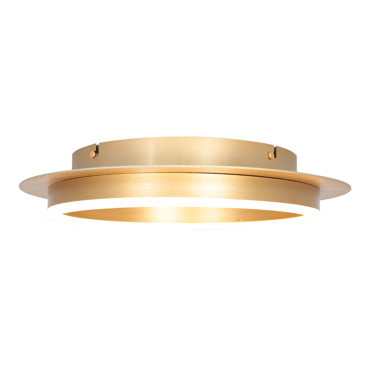 Plafondlamp Ringlux 3655GO gouden plafondlamp met warm LED licht