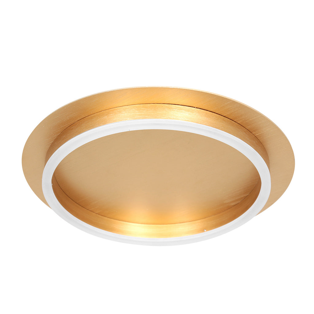 Plafondlamp Ringlux 3655GO gouden plafondlamp met warm LED licht