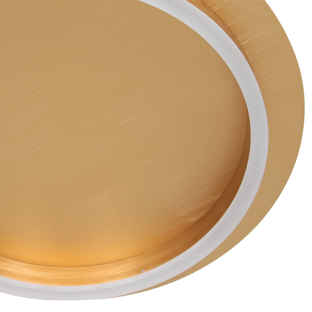 Plafondlamp Ringlux 3655GO gouden plafondlamp met warm LED licht