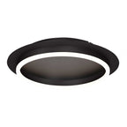 Plafondlamp Ringlux 3655ZW zwarte plafondlamp met warm LED licht