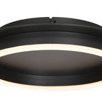 Plafondlamp Ringlux 3655ZW zwarte plafondlamp met warm LED licht