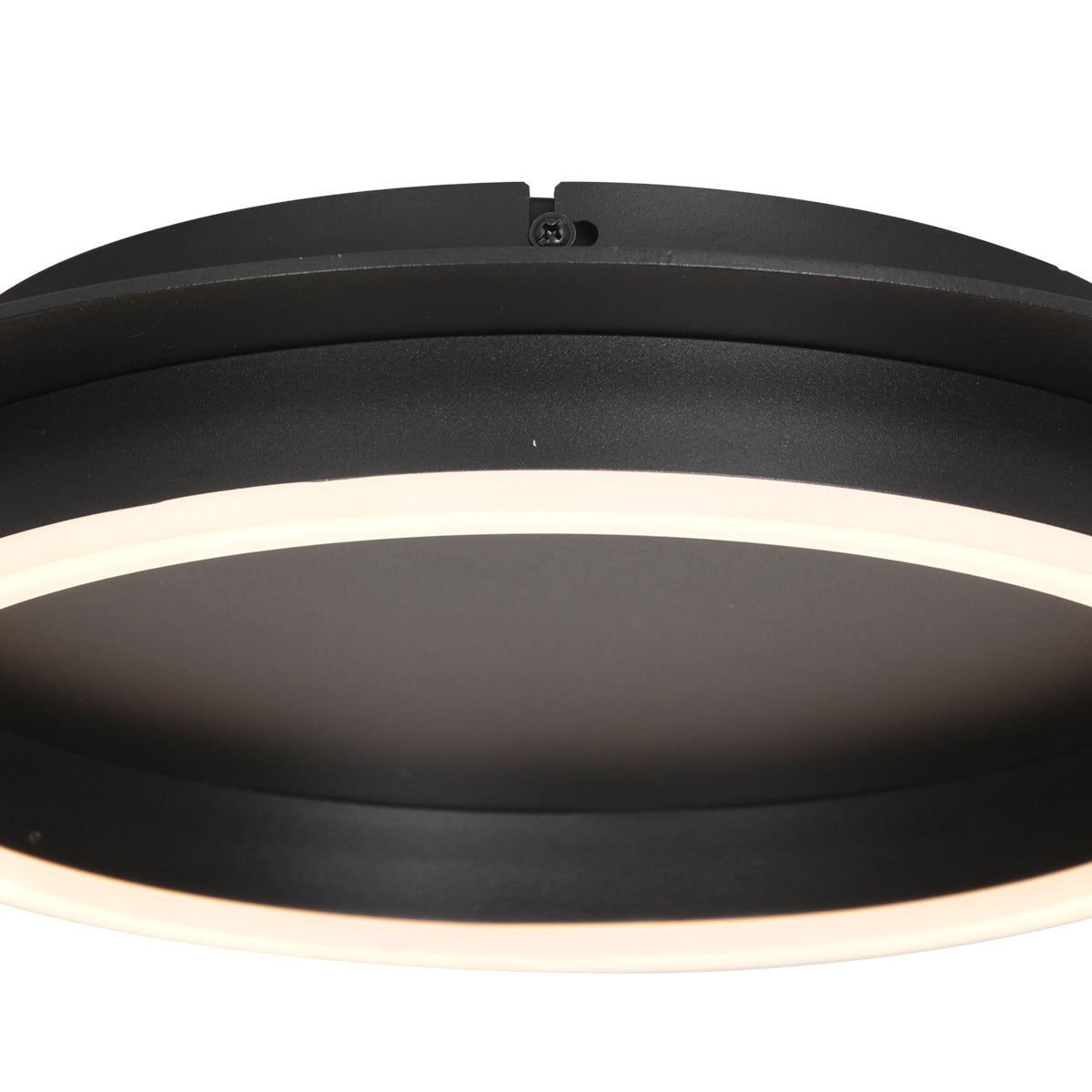 Plafondlamp Ringlux 3655ZW zwarte plafondlamp met warm LED licht