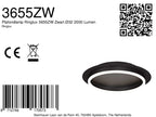 Plafondlamp Ringlux 3655ZW zwarte plafondlamp met warm LED licht