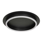 Plafondlamp Ringlux 3655ZW zwarte plafondlamp met warm LED licht